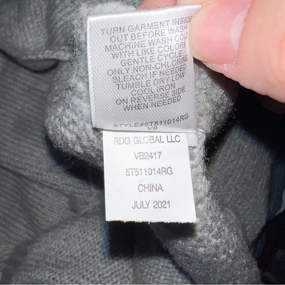 Freshman 1996 Wide Neck Distressed Knit Sweater - Gray, Size M - Picture 10 of 12